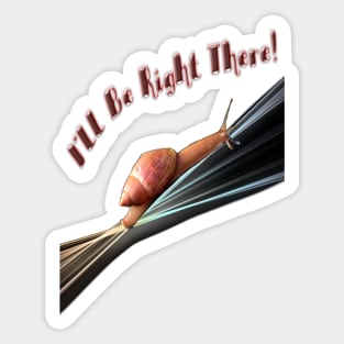 Snail (on black background) Sticker